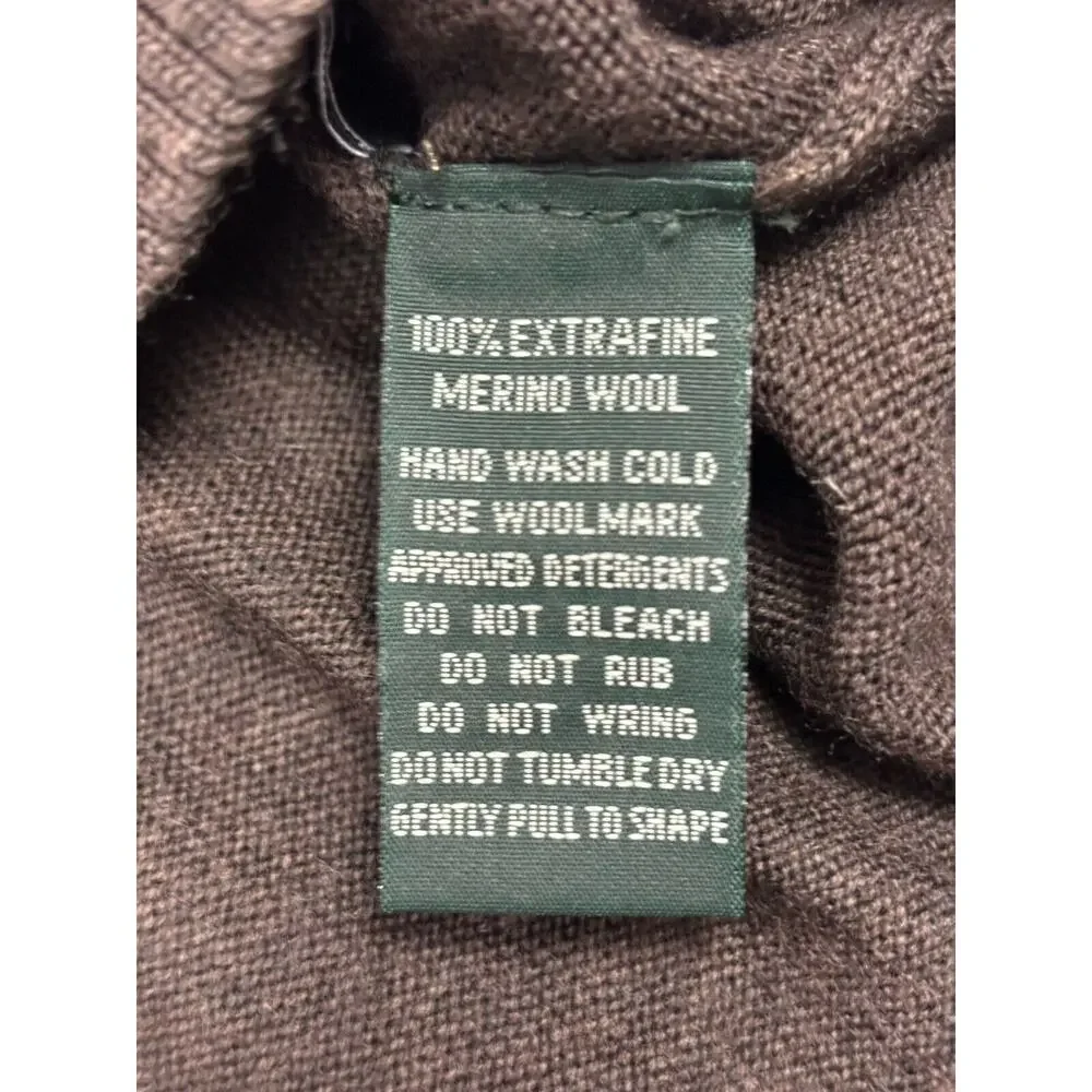 Rodd & Gunn Extra Fine Merino Wool Solid V-Neck Sweater Brown Men's XL